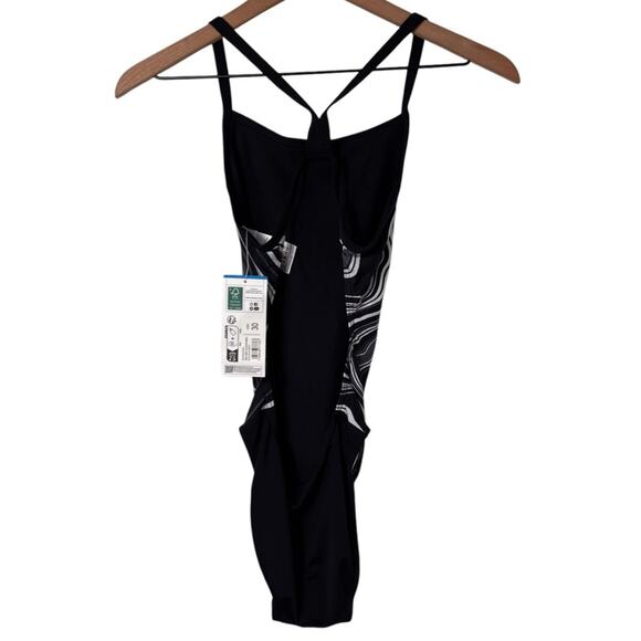 ARENA PERFORMANCE MARBLED WOMEN'S SWIMSUIT CHALLENGE BACK ONE PIECE MAXLIFE 30 - Picture 7 of 8